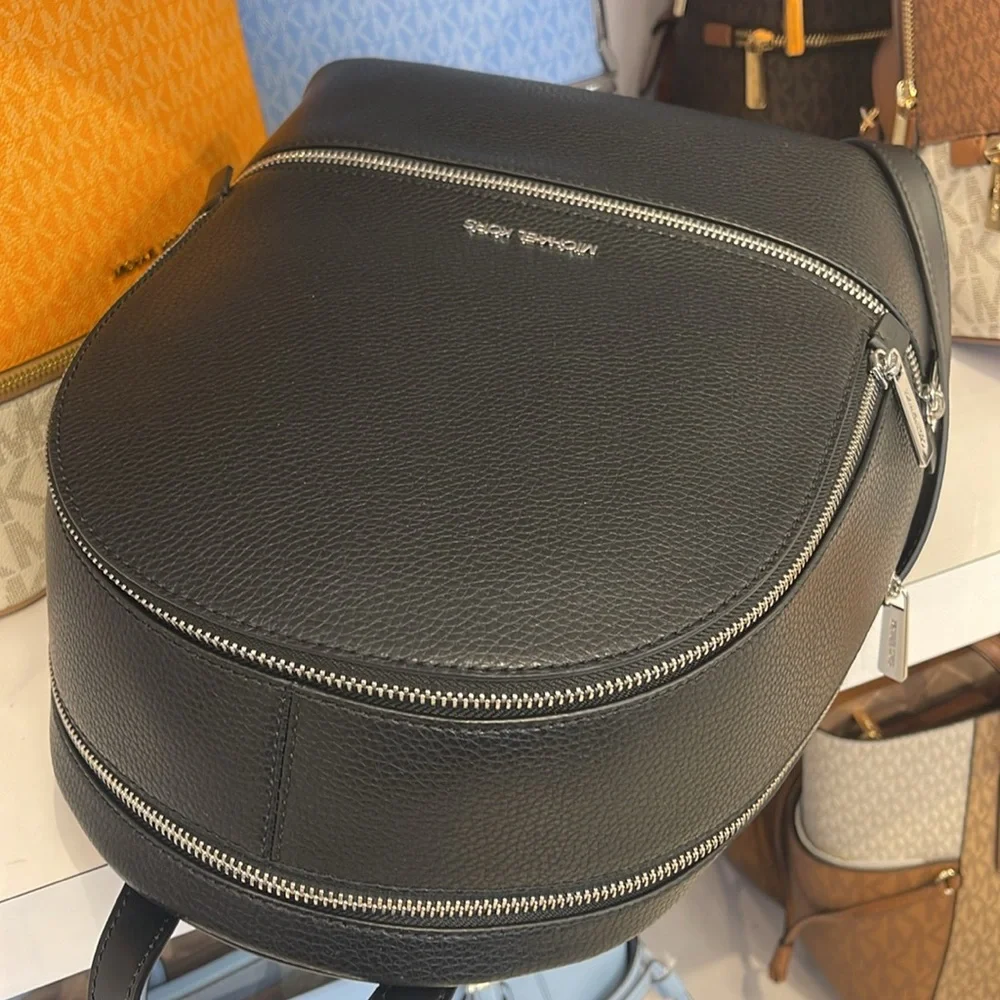 MICHAEL KORS Rhea Medium Pebbled Leather Zip Backpack
BLACK
NWT MK - Picture 4 of 16
